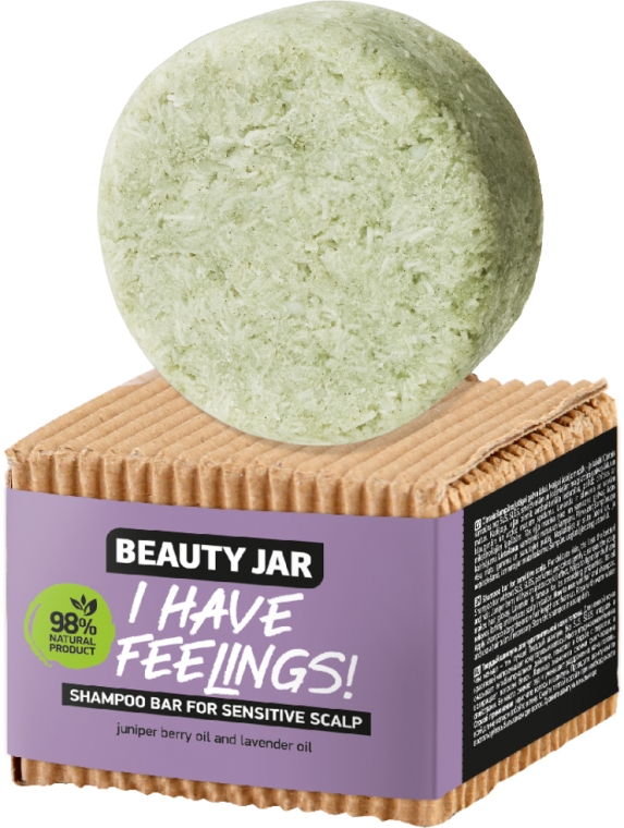 Твердий шампунь для чутливої шкіри голови з олією ялівцю і лавандою - Beauty Jar I Have Feelings — фото N4