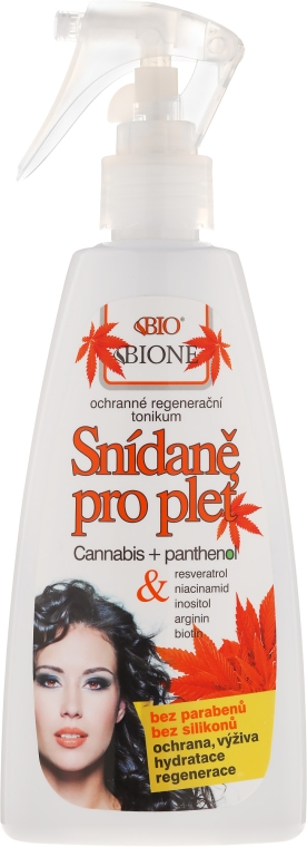 Освежающий тоник для лица "Конопля" - Bione Cosmetics Cannabis Tonic — фото N1