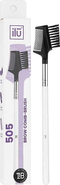 Гребінець-щітка для брів і вій - Ilu 505 Brow Comb-Brush — фото N2