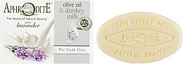 Парфумерія, косметика Оливкове мило з молоком ослиці і ароматом лаванди "Еліксир молодості" - Aphrodite Advanced Olive Oil & Donkey Milk