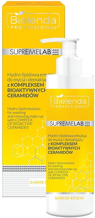 Гидролипидная эмульсия для умывания и снятия макияжа - Bielenda Professional Supremelab Barrier Renew Hydro-Lipid Emulsion For Washing And Removing Make-Up — фото N1