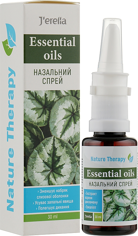 Спрей назальний з екстрактом цикламену - J'erelia Nature Therapy Essential Oils Nasal Spray — фото N2