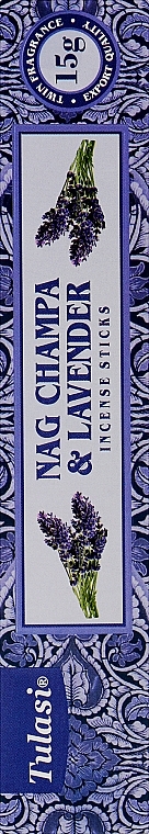 Пахощі "Наг чампа і лаванда" - Tulasi Nag Champa & Lavender Incense Sticks — фото N1