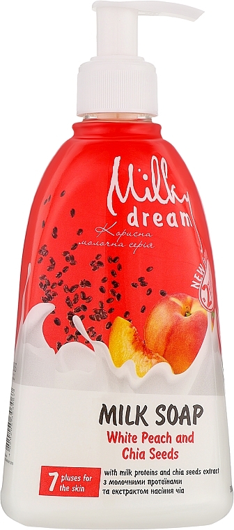 Жидкое мыло "Белый персик и семена чиа" - Milky Dream Milk Soap White Peach And Chia Seeds — фото N1