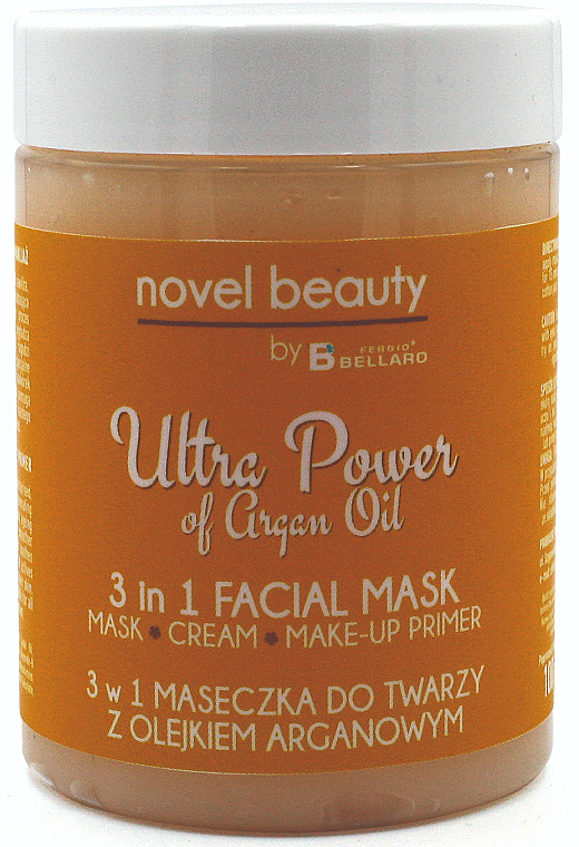 Маска для обличчя 3в1 з аргановою олією - Fergio Bellaro Novel Beauty Ultra Power Facial Mask
