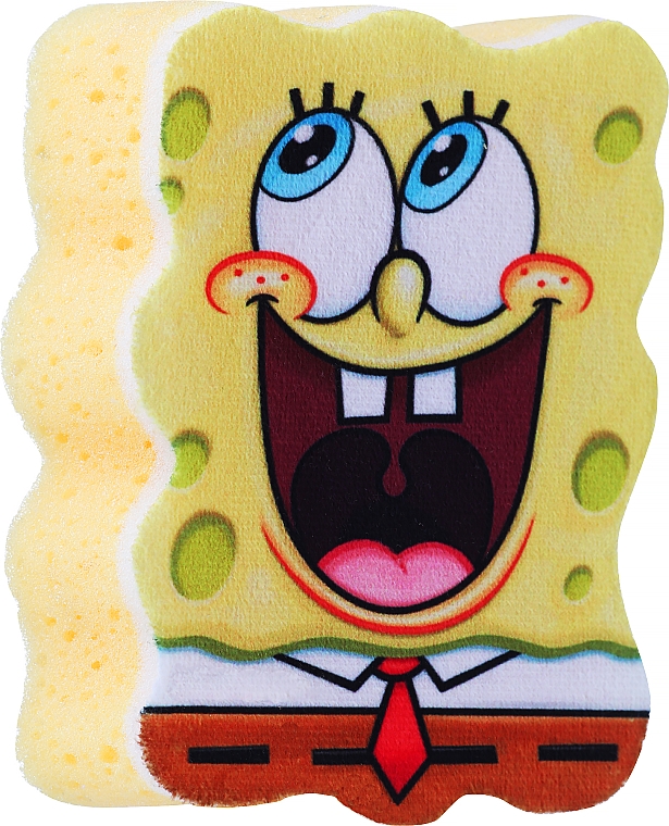 Мочалка банная детская "Спанч Боб", желтая - Suavipiel Sponge Bob Bath Sponge — фото N1