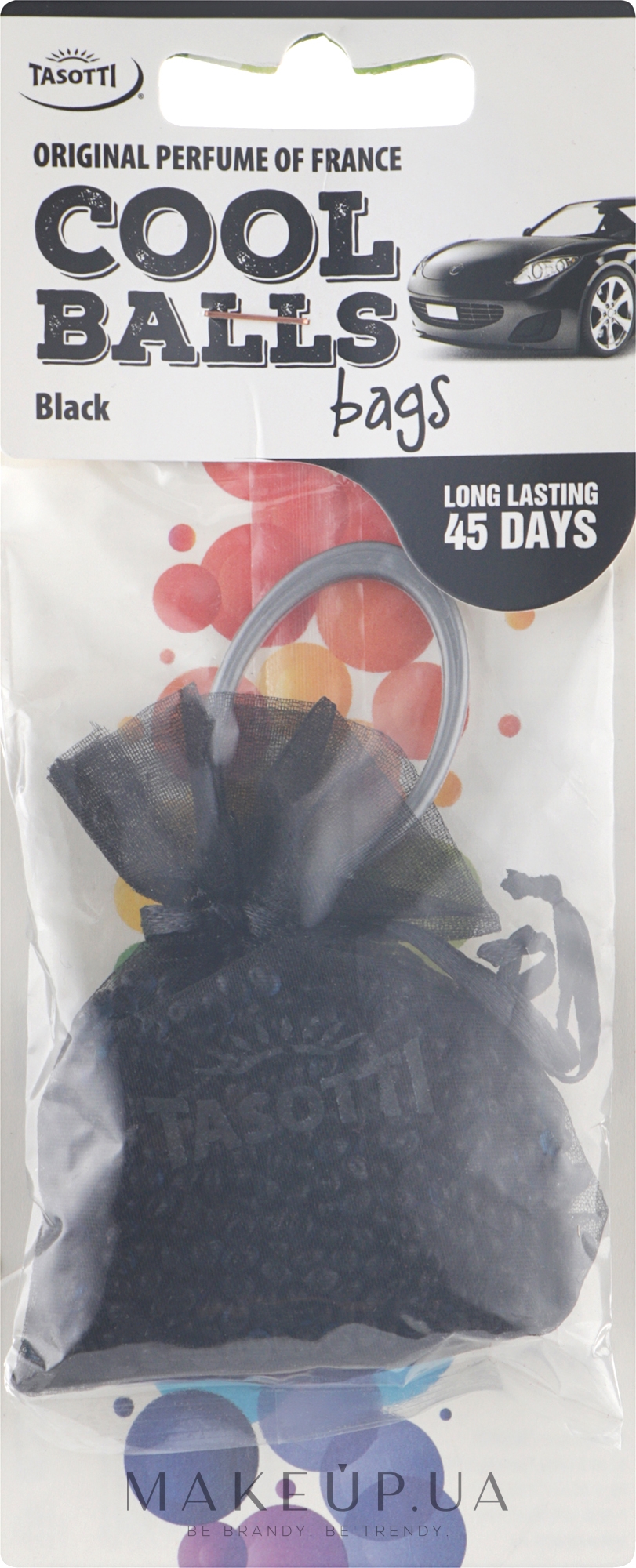 Автомобільний ароматизатор "Black" - Tasotti Cool Balls Bags — фото 25g