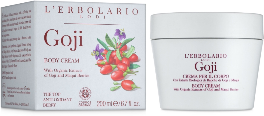 Ароматизований крем для тіла - l'erbolario Goji Body Cream