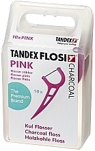 Флосер із вуглецевою ниткою, рожевий - Tandex Flosi Floser With Carbon Thread — фото N1