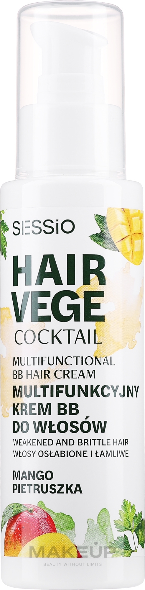 Багатофункціональний BB-крем для волосся "Манго" - Sessio Hair Vege Cocktail Multifunctional BB Hair Crem — фото 100g