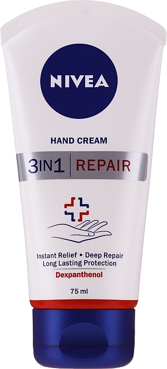 Крем для рук для сухой кожи - NIVEA 3in1 Repair Hand Cream — фото N1
