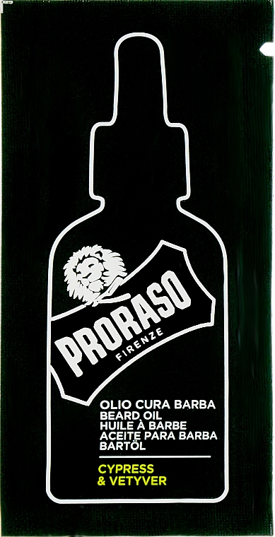 Масло для бороды - Proraso Cypress & Vetyver Beard Oil (пробник)