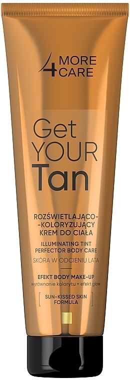 Освітлювальний крем для макіяжу тіла - More4Care Get Your Tan! Illuminating Tint Perfector Body Care — фото N1