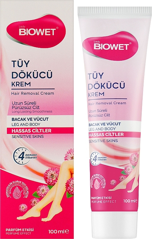 Крем для депіляції для чутливої шкіри - Lady Biowet Depilatory Cream Sensetive Skin — фото N2