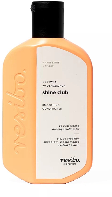 Разглаживающий и смягчающий кондиционер для волос - Resibo Shine Club Smoothing Conditioner — фото N1