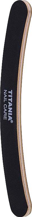 Пилочка для ногтей изогнутая, черно-персиковая - Titania Nail File — фото N1