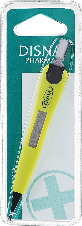 Пилочка металлическая с резаком для кутикулы, 12.5 см, салатовая - Disna Pharm — фото N1