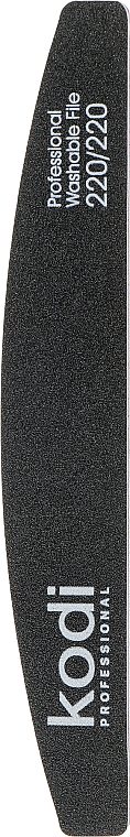 Пилка для ногтей "Полумесяц" 220/220, черная - Kodi Professional — фото N1