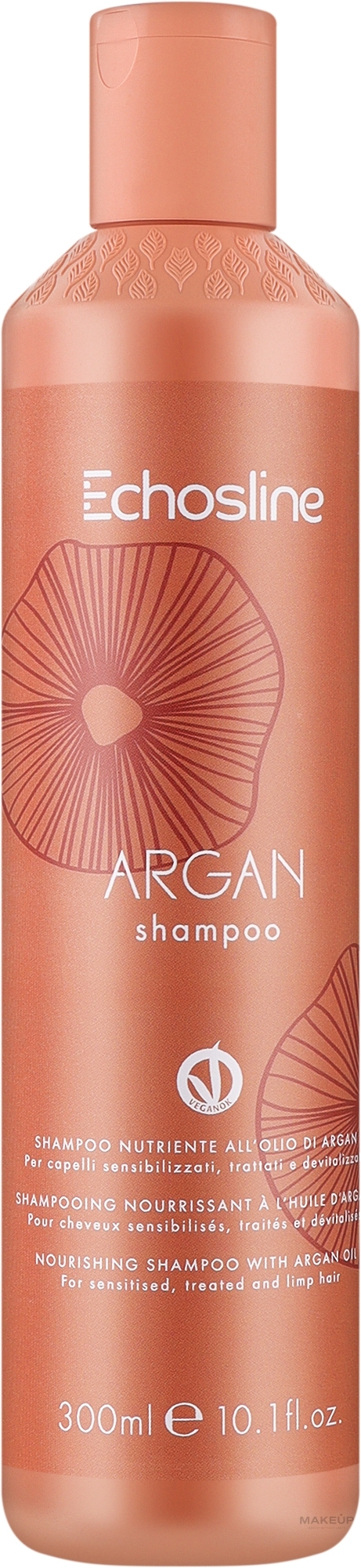 Питательный шампунь для волос - Echosline Argan Shampoo — фото 300ml