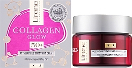 Розгладжуючий крем для обличчя проти зморшок 50+ - Lirene Collagen Glow Anti-Wrinkle Smoothing Cream — фото N2