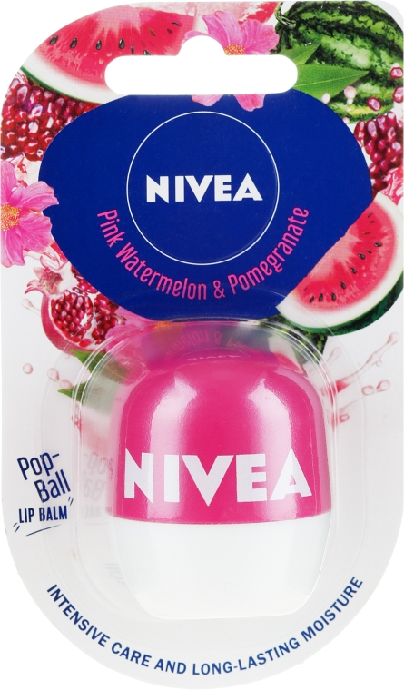 Бальзам для губ - NIVEA Pop-Ball Pink Watermelon & Pomegranate Lip Balm — фото N1