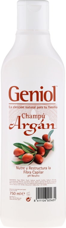 Восстанавливающий шампунь для волос - Geniol Argan Shampoo