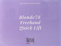 Керівництво з використання освітлювача - Aloxxi LIGHTENER USAGE GUIDE Blonde78 Freehand Quick Lift — фото N1