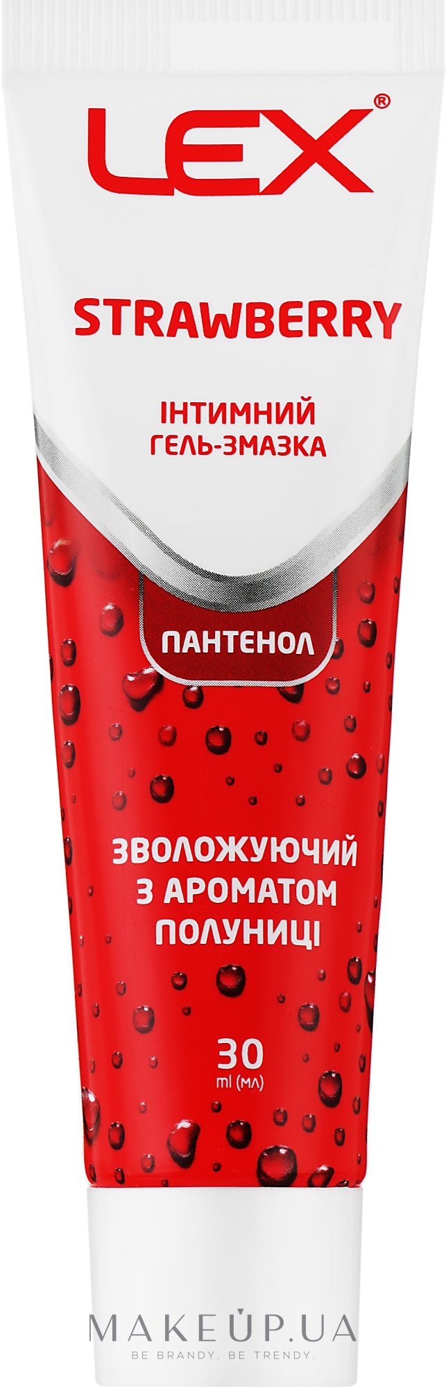 Зволожувальний інтимний гель-змазка "Пантенол" з ароматом полуниці - Lex Strawberry — фото 30ml