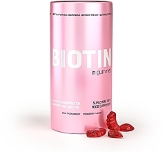 Парфумерія, косметика Харчова добавка "Біотин у желе зі смаком полуниці" - Noble Health Biotin Suplement Diety