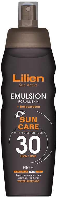 Сонцезахисна емульсія для тіла  - Lilien Sun Active Emulsion SPF 30 — фото N1