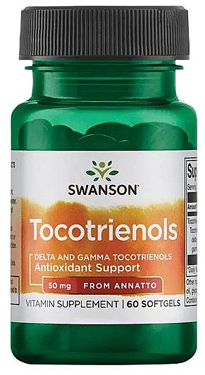 Харчова добавка "Токотрієноли", 50 мг, 60 капсул  - Swanson Tocotrienols 50mg — фото N1