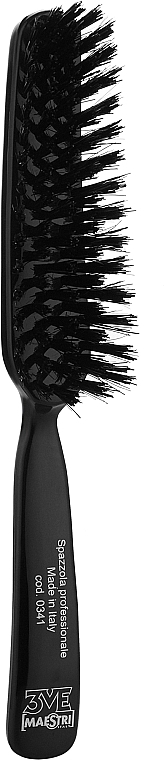 Мужская щетка для волос, пластик и ворс дикого кабана - 3ME Maestri Various — фото N1