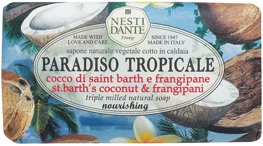 Мыло "Кокос и франжипани" - Nesti Dante Paradiso Tropicale St. Barth's Coconut & Frangipane Soap 