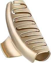 Заколка пластиковая "Краб", K735-zlc, золотая глянцевая, металлик - Mari N.  — фото N1
