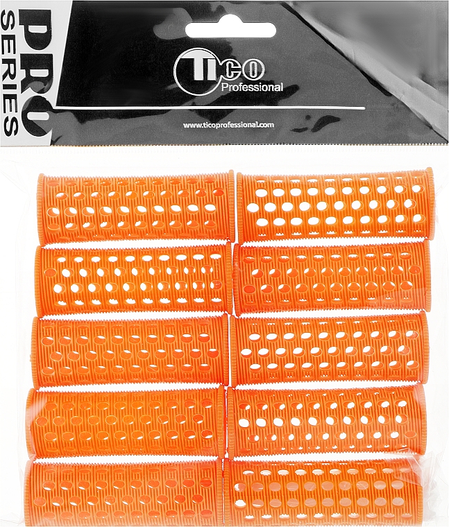 Бигуди пластиковые d23 мм, оранжевые - Tico Professional — фото N1