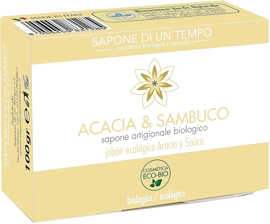 Органічне мило "Акація та бузина" - Sapone Di Un Tempo Organic Soap Acacia And Elder — фото N1