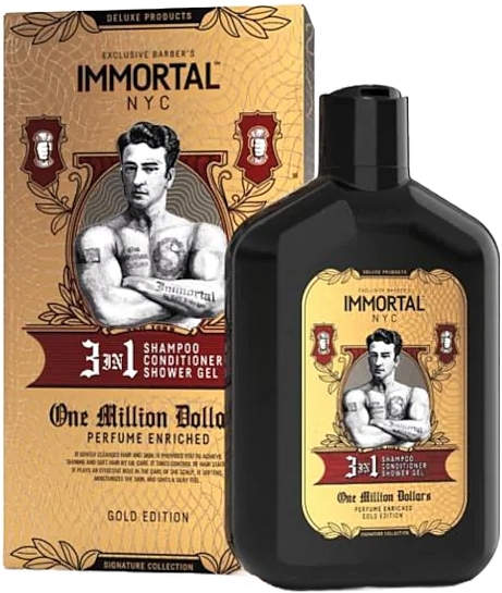 Шампунь 3 в 1 для мужчин с уникальным ароматом - Immortal NYC One Million Dollars — фото N1