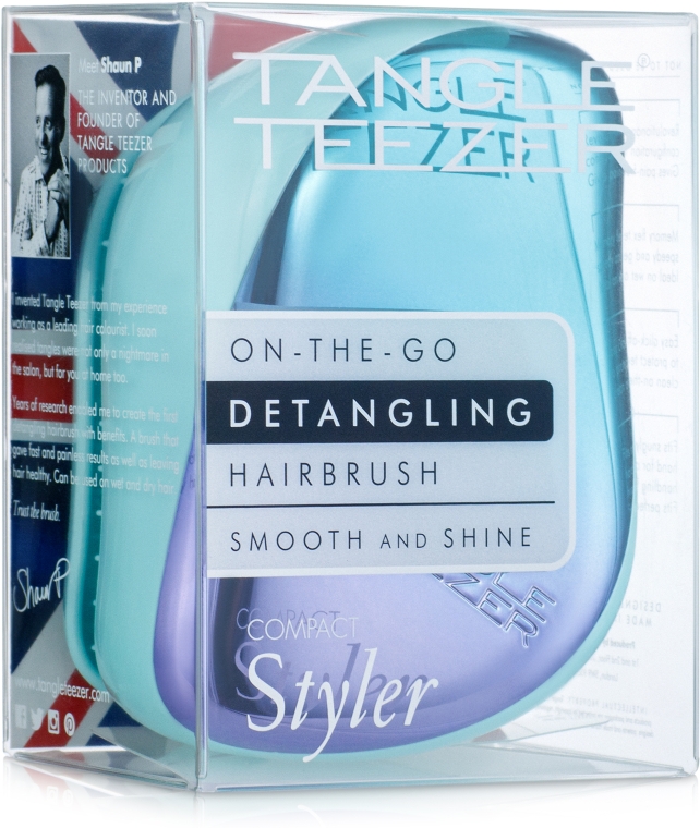 Компактная расческа для волос - Tangle Teezer Compact Styler Petrol Blue Ombre