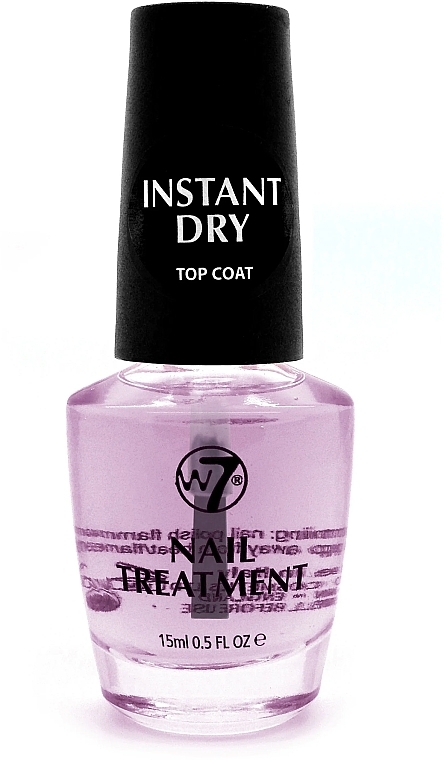 Верхнє покриття для нігтів, що швидко сохне - W7 Instant Dry Top Coat Nail Treatment — фото N1