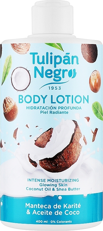 Лосьон для тела "Масло ши и кокоса" - Tulipan Negro Shea Butter & Coconut Oil Body Lotion — фото N1