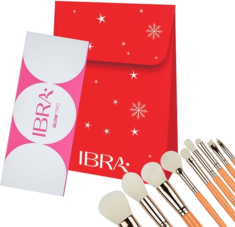 Набор - Ibra Gift Set 6 (pallet/6.9g + brushes/9pcs) — фото N1