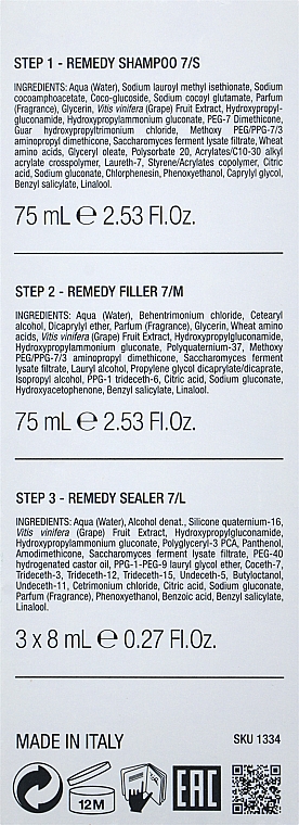 Набор средств для восстановления ломких и хрупких волос - Helen Seward Remedy Kit (sh/75 + mask/75 + fluid/24x8ml) — фото N3