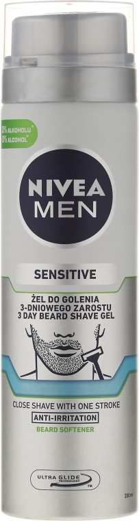 Гель для бритья для мужчин с 3-дневной щетиной для чувствительной кожи - Nivea for Men Sensitive — фото N1