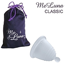 Менструальная чаша с шариком, размер M, прозрачная - MeLuna Classic Shorty Menstrual Cup Ball — фото N1