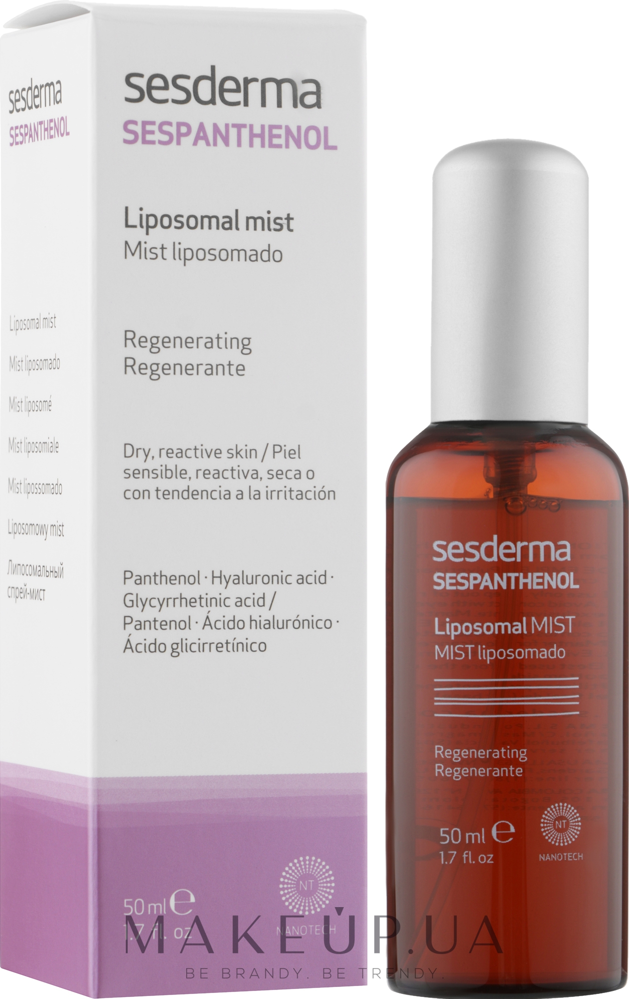 Спрей для чувствительной кожи - SesDerma Laboratories Sespanthenol Mist — фото 50ml