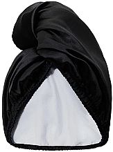 Парфумерія, косметика Двосторонній атласний рушник для волосся, чорний - Glov Double-Sided Satin Hair Towel Wrap Black
