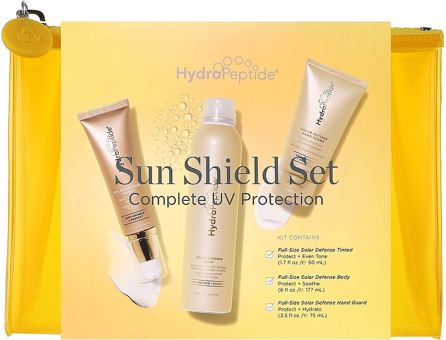 Набор - HydroPeptide Sun Shield Set (f/cr/50ml + b/spray/177ml + b/cr/75ml) — фото N1