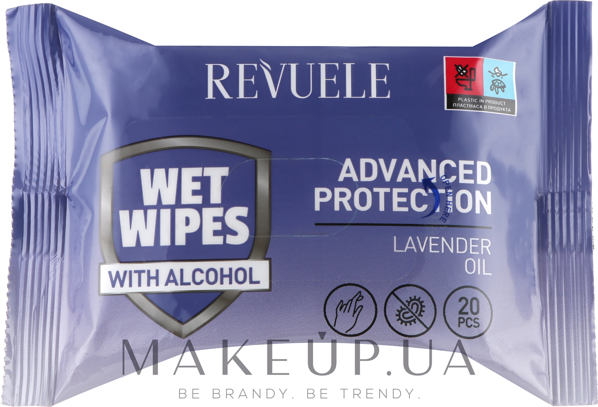 Вологі серветки з ефірною олією лаванди - Revuele Advanced Protection Wet Wipes Lavender Oil — фото 20шт