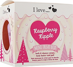 Парфумерія, косметика Набір - I Love... Raspberry Ripple (sh/cr/100ml + b/butter/50ml + sponge)