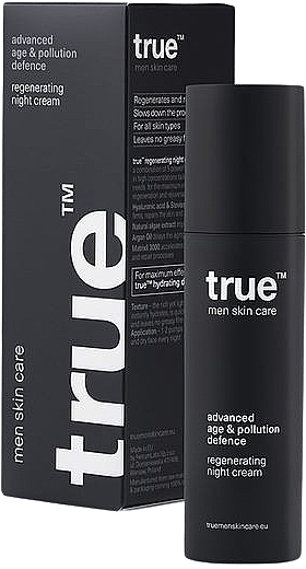 Восстанавливающий ночной крем для лица - True Men Skin Care Advanced Age & Pollution Defence Regenerating Night Cream — фото N1